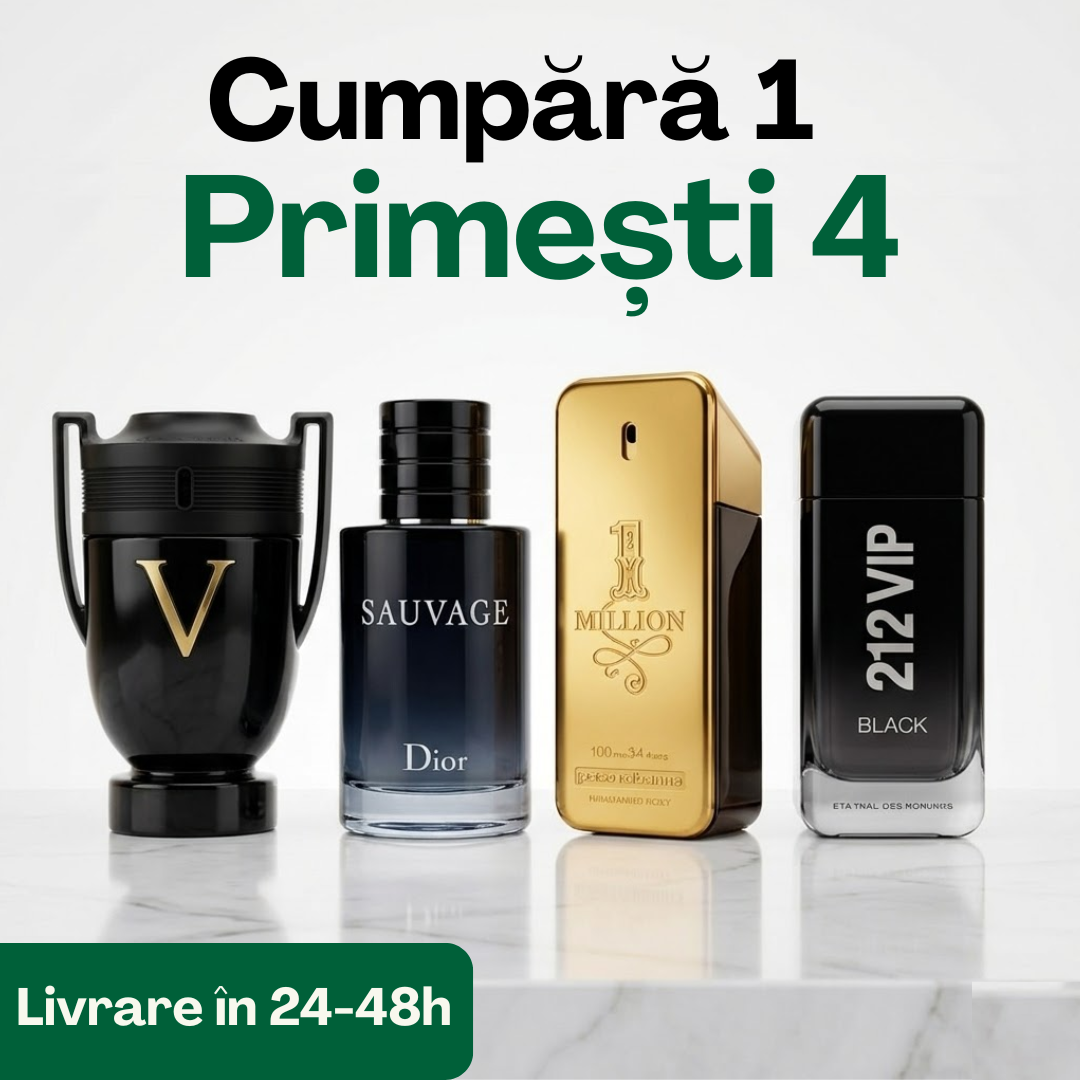 Cumperi 1 Primești 4 – Sauvage, One Million, Invictus, 212 VIP ( 100ml)